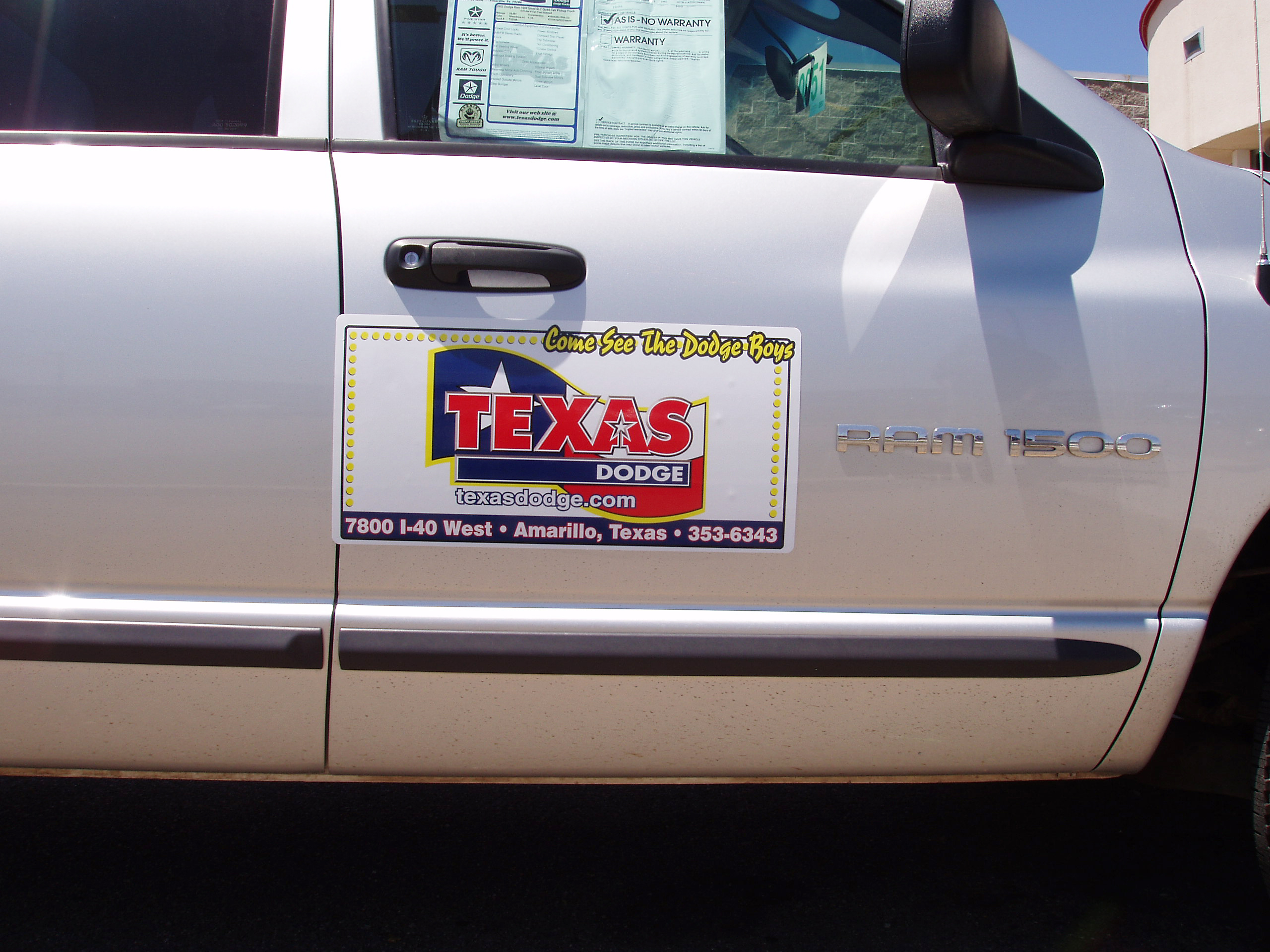 Texas Dodge Door Sign
