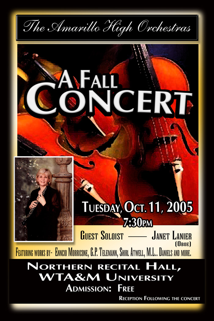 Amarillo High School, Fall Concert poster design